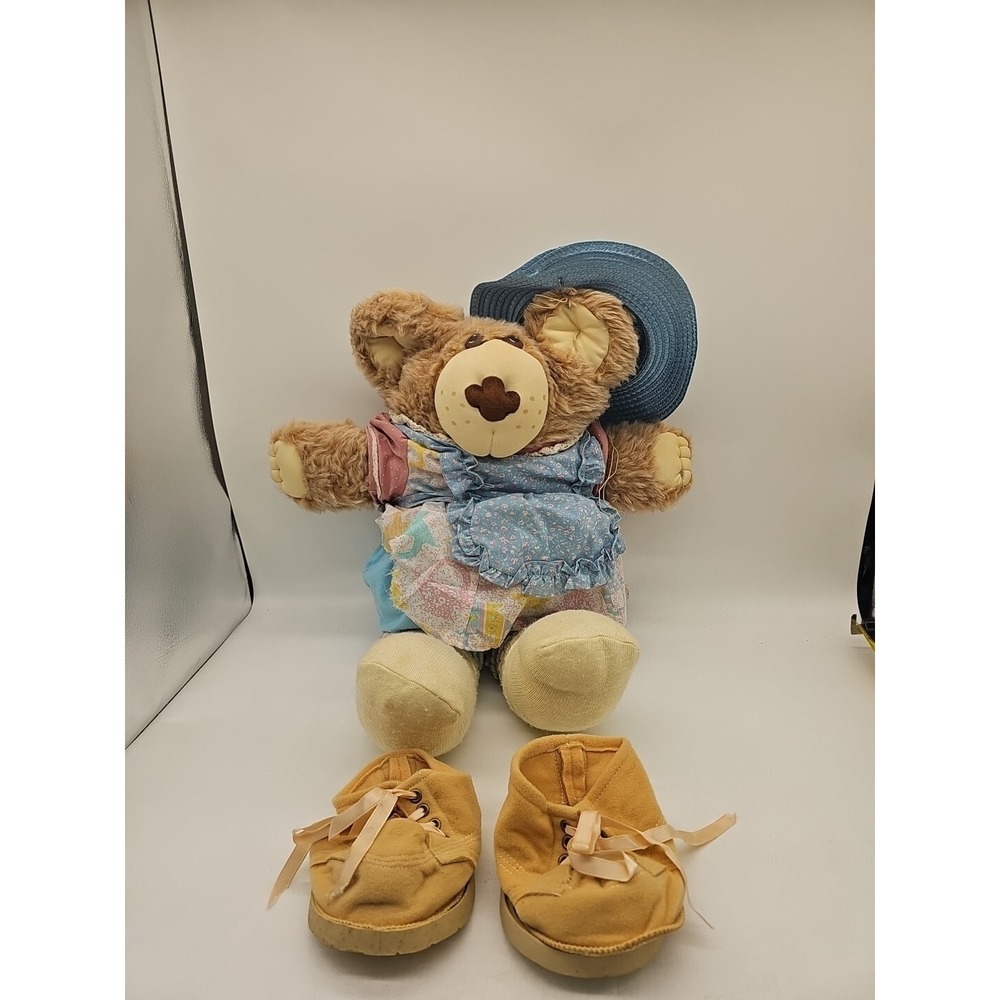 Vintage 1984 Furskins Teddy Bear Xavier Roberts  22" Stuffed Signed cabbage patc